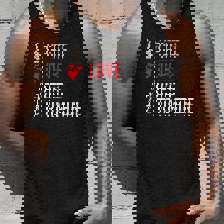 Peace Love Bass トロンボーン楽器 バス トロンボーン奏者 タンクトップ 彼への贈り物