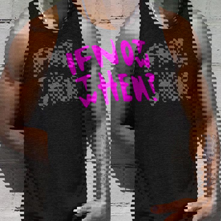 Pink If Not Now Then When Hustle ピンクカラーグラフィック タンクトップ 彼への贈り物