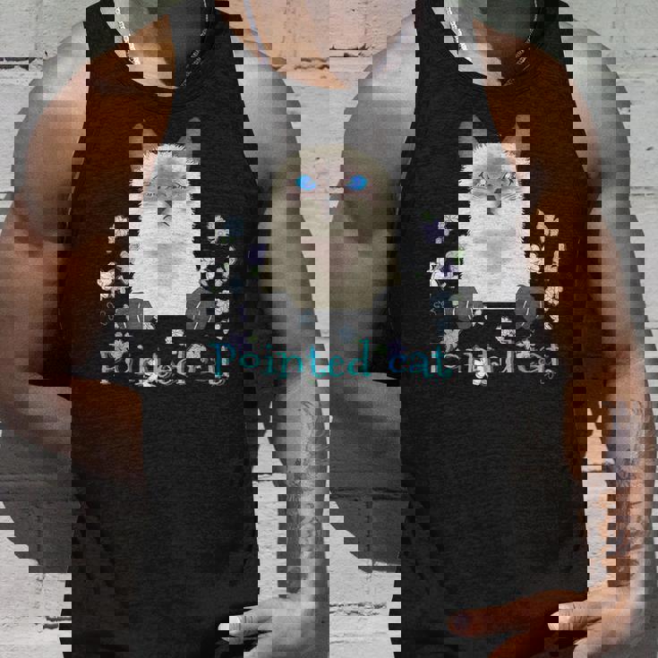 Pointed Cat 猫 ネコ シャム猫 ヒマラヤン トンキニーズ 花 レトロ ガーリー メンズ レディース キッズ タンクトップ 彼への贈り物