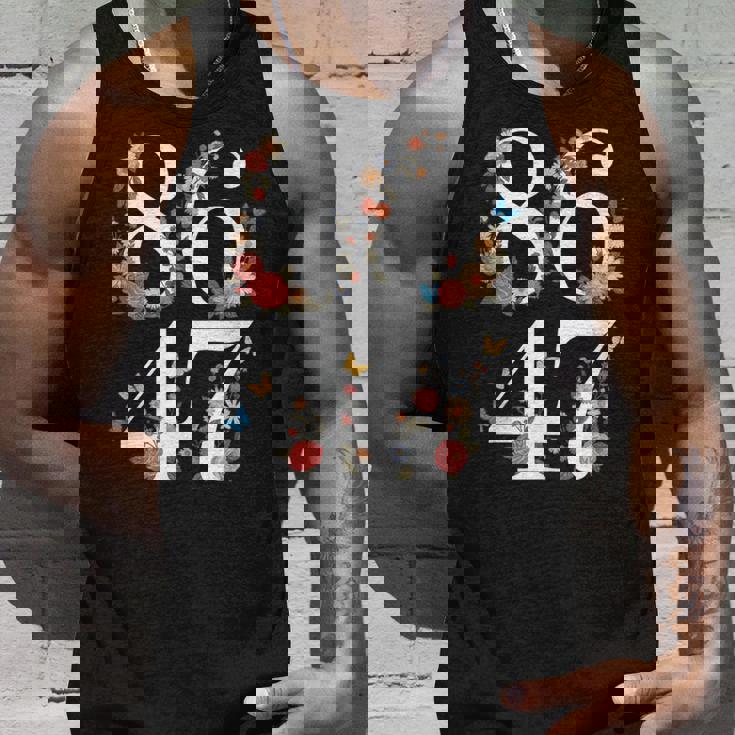 Political 8647 フローラル アンチトランプ タンクトップ 彼への贈り物