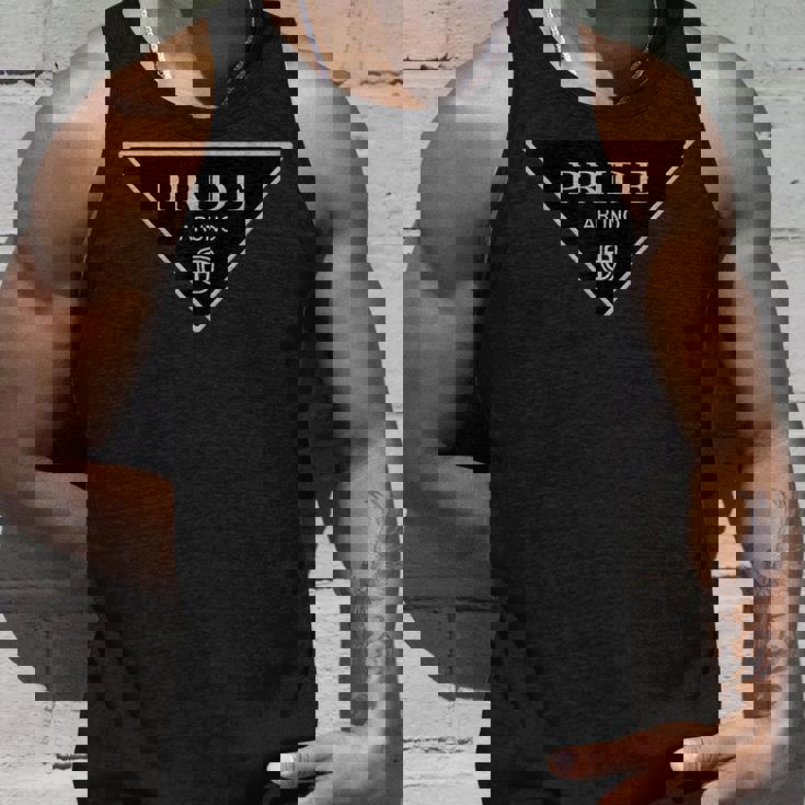 Pride プライド《三角》ロゴ【変なデザイン屋さん】ブランド パロディ 面白い タンクトップ 彼への贈り物