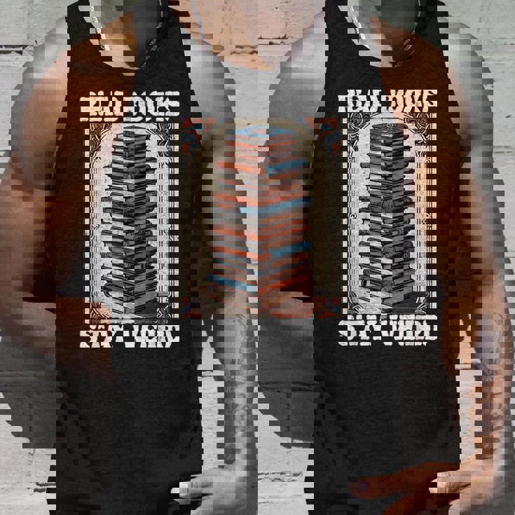 Read Bookstay Weird Bookworm Reading Book Lover Book タンクトップ 彼への贈り物