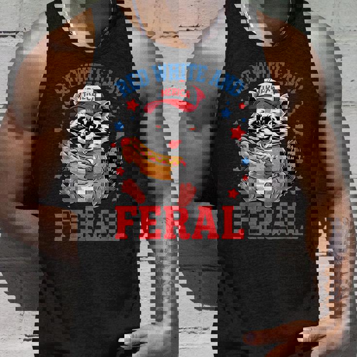 Red And Feral 4Th Of July ユーモア キッズ アメリカ タンクトップ 彼への贈り物