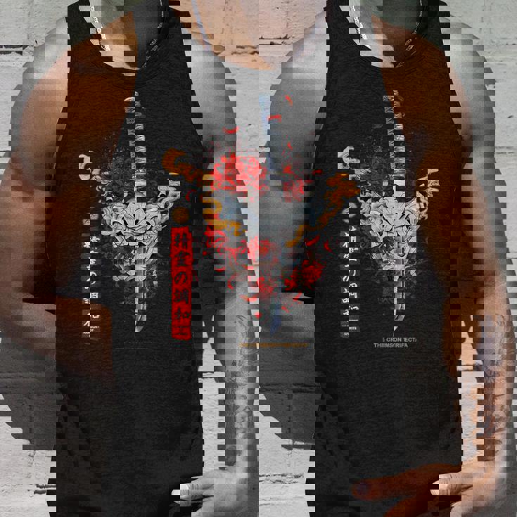 Redpider Lily And Japanese Anime Retro Oniamurai Mask タンクトップ 彼への贈り物