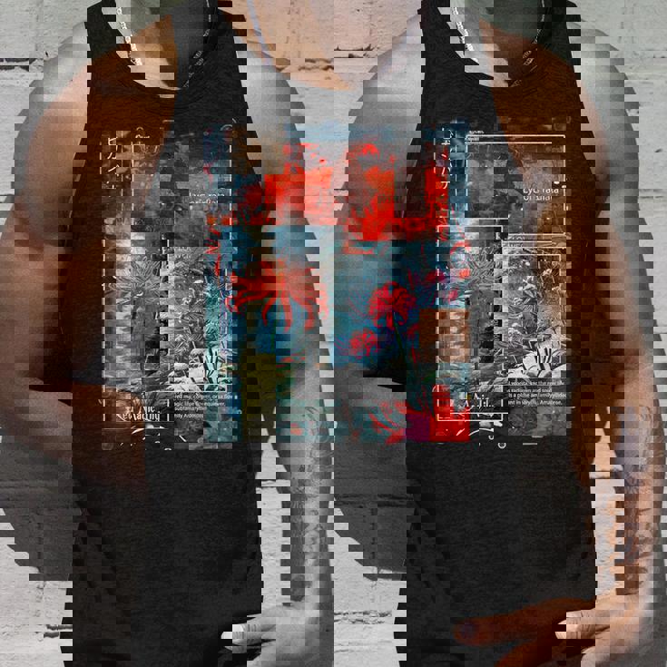 Redpider Lily の 曼珠沙華 で 日本のヴィンテージ の 美的スタイルのコラージュ タンクトップ 彼への贈り物