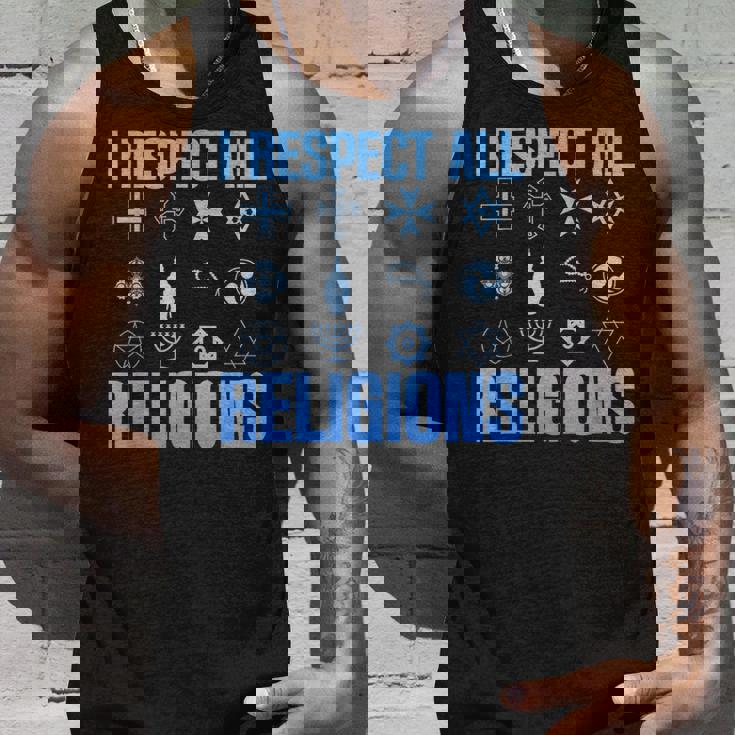 I Respect All Religions 精神性 寛容 受容 タンクトップ 彼への贈り物