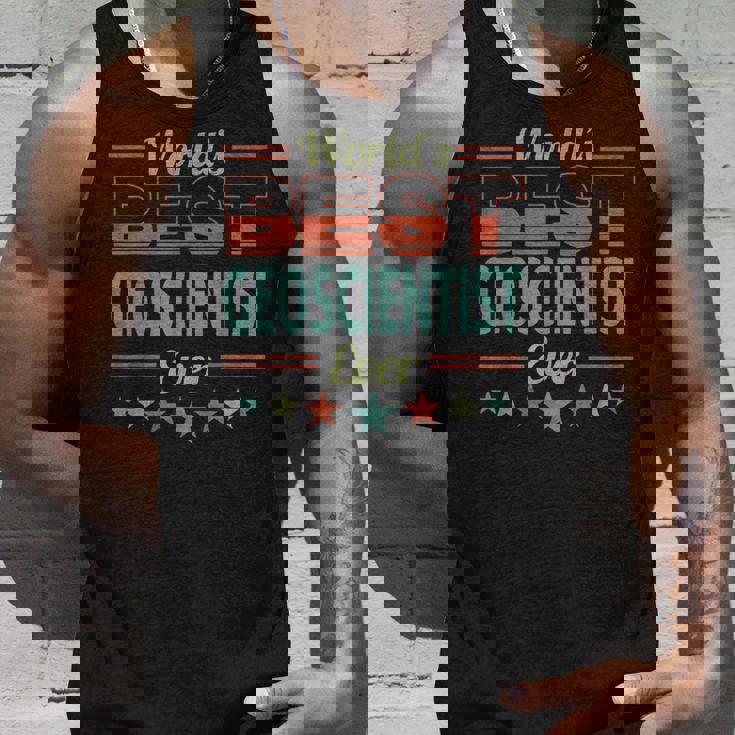 Retro Badge Worlds Best Geoscientist タンクトップ 彼への贈り物