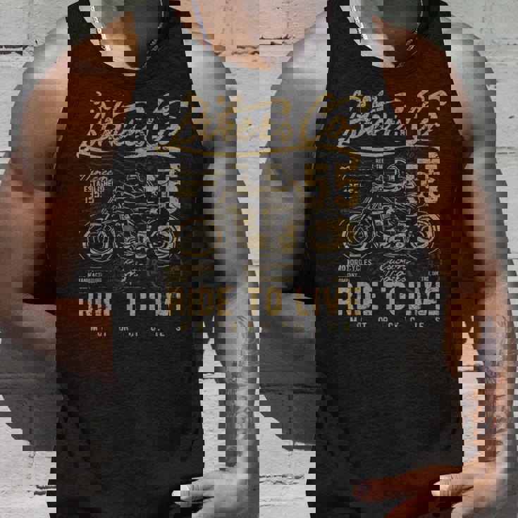 Ride To Live アンティーク風ビンテージレトロアメリカンバイク タンクトップ 彼への贈り物