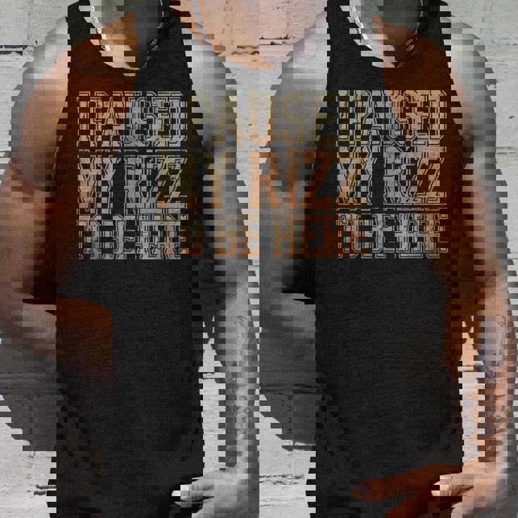 Rizz Paused 面白い ビデオゲーマー ギフト アンティーク調デザイン タンクトップ 彼への贈り物