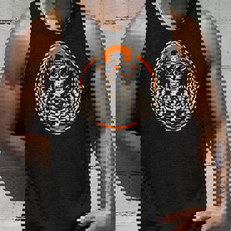 Rocker スケルトンキャップ スケーター 面白い ハロウィン パンクロック 男性 男の子 タンクトップ 彼への贈り物