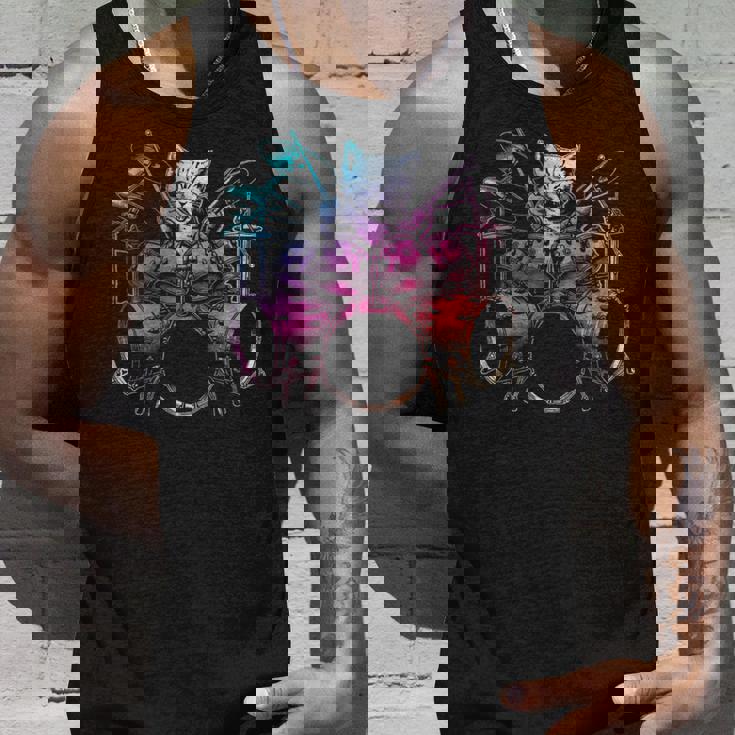 Rockstar ドラマー 猫 ドラム ミュージシャンバンド 音楽愛好家 タンクトップ 彼への贈り物