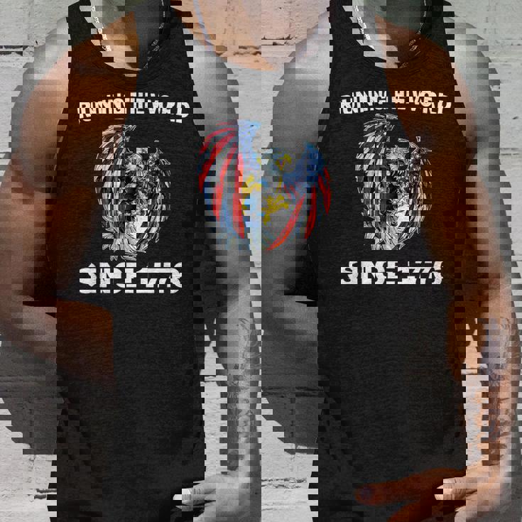 Running The Worldince 1776 アメリカンイーグル アメリカ国旗 タンクトップ 彼への贈り物