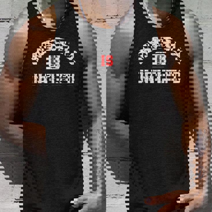 Russell Is Unathletic ユーモラスなアスリート プットダウン タンクトップ 彼への贈り物