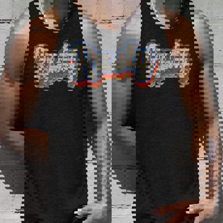 Rusty 名前入りシャツ カスタムレタリング 70年代 タンクトップ 彼への贈り物