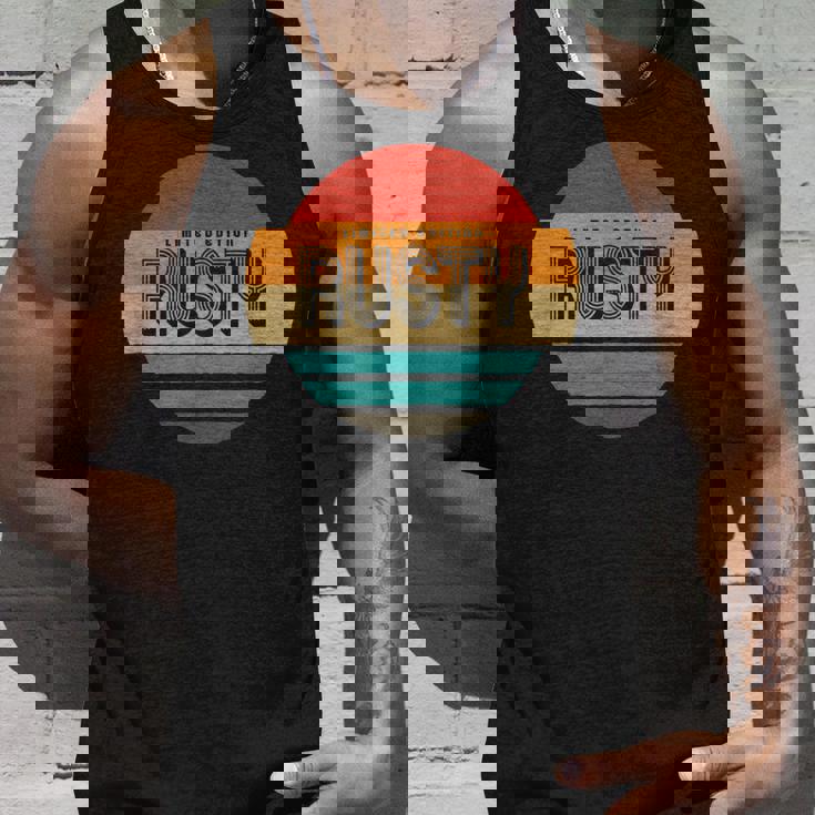 Rusty 名称 レトロ・ヴィンテージ・サンセット 限定版 タンクトップ 彼への贈り物