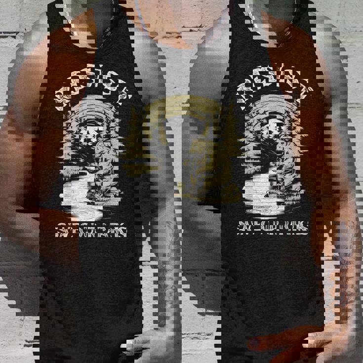 Save Our Parks ビンテージ スモーキー ザ レジスト ベア国立公園 タンクトップ 彼への贈り物