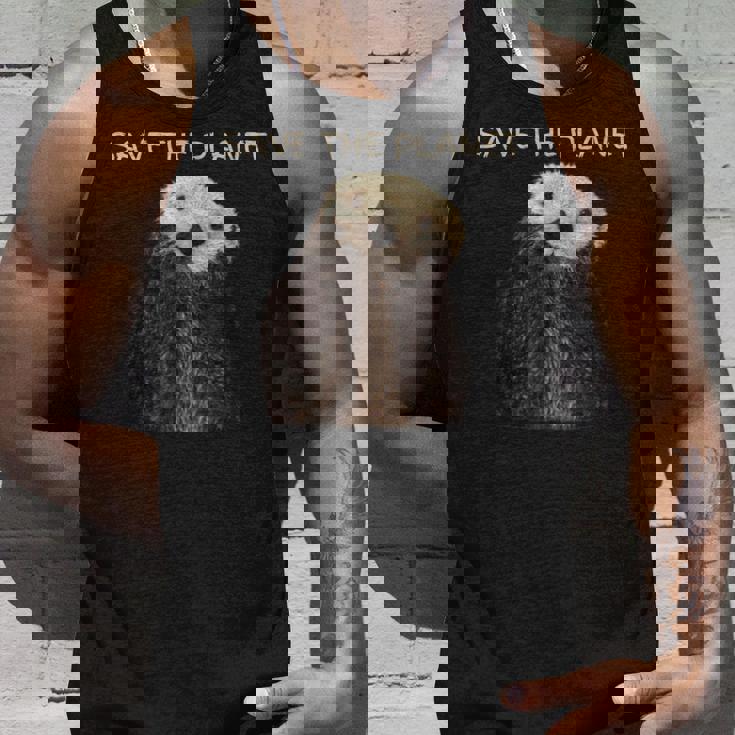 Save The Planet かわいいラッコ。 タンクトップ 彼への贈り物