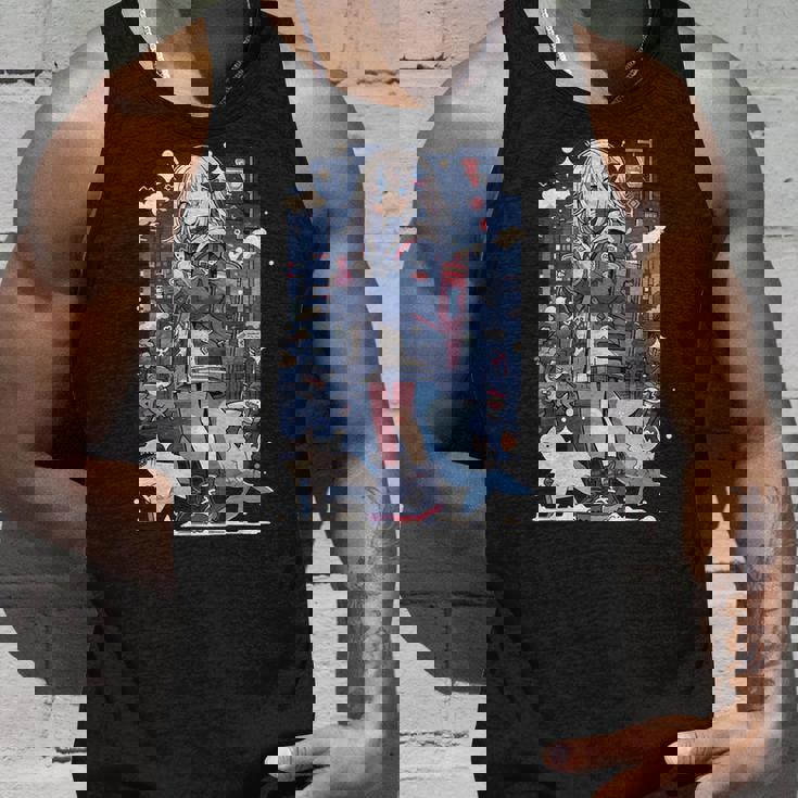 Shark Waifu 東京アニメ ワイフガール かわいい カワイイ 漫画 レトロ タンクトップ 彼への贈り物