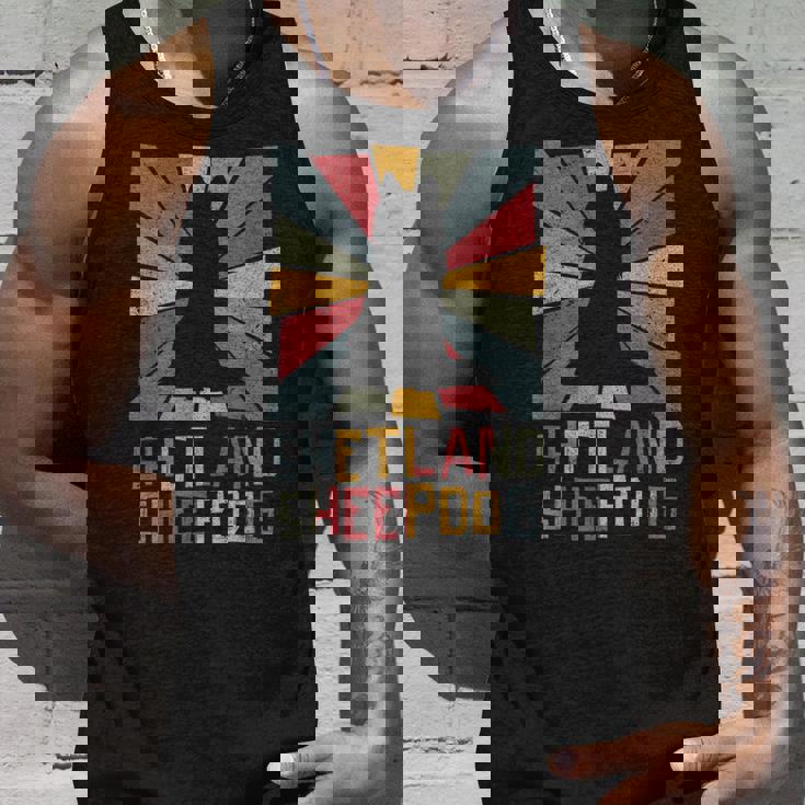 Shetlandheepdogintage シェットランドシープドッグ シェルティ ヴィンテージ 犬 タンクトップ 彼への贈り物