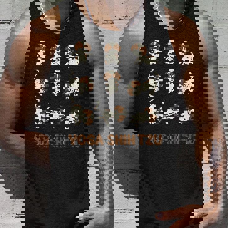 Shih Tzu ヨガシャツ シーズー ヨガポーズ 瞑想 タンクトップ 彼への贈り物