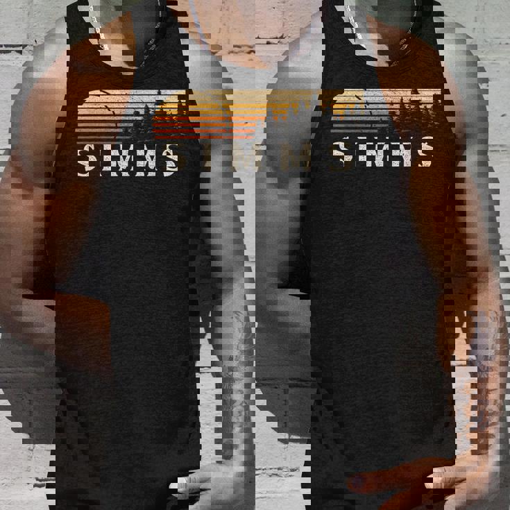 Simms Tx ビンテージ エバーグリーン サンセット 80年代 レトロ タンクトップ 彼への贈り物