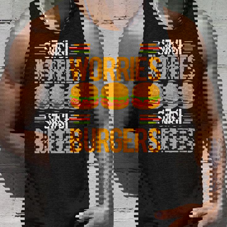 Smash Worriesmash Burgers tress Relief Quote タンクトップ 彼への贈り物
