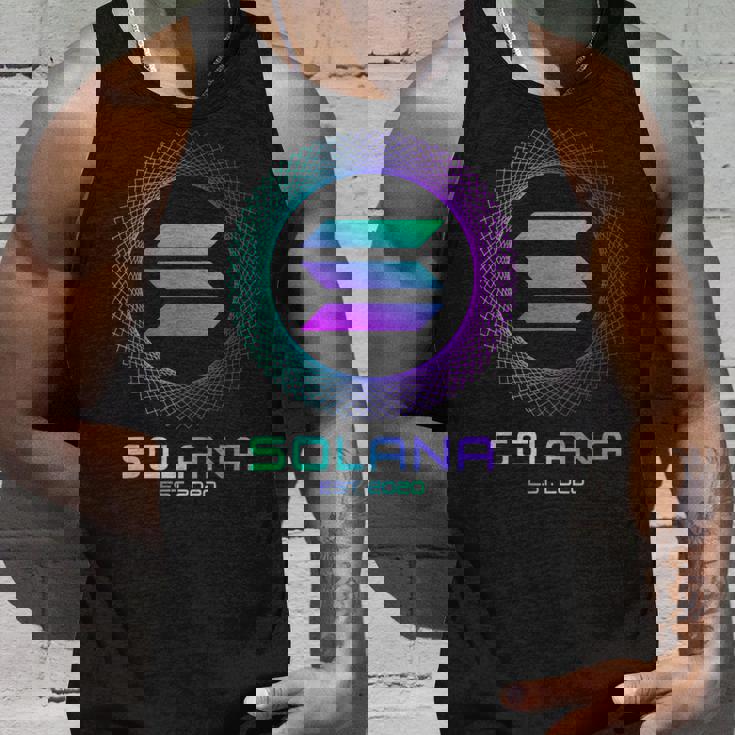 Solanaolコイン暗号ロゴブロックチェーン ソラナ タンクトップ 彼への贈り物