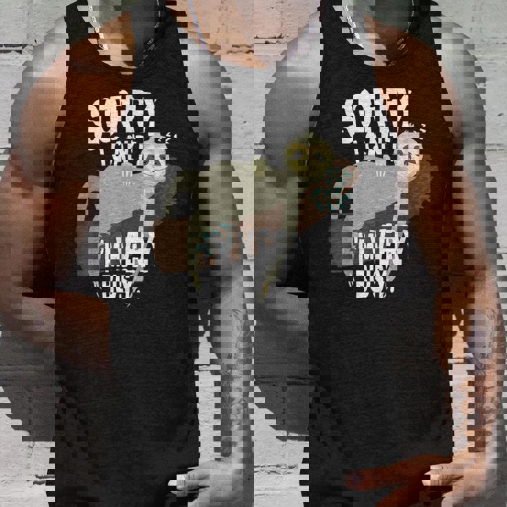 Sorry I Can't I'mery Busy ナマケモノ 遅刻魔 おはようございます。ホームオフィス タンクトップ 彼への贈り物