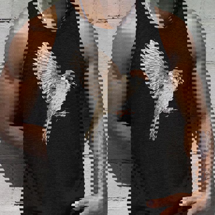 Sparrow-Spring-スズメ-春-自由-鳥-動物 タンクトップ 彼への贈り物