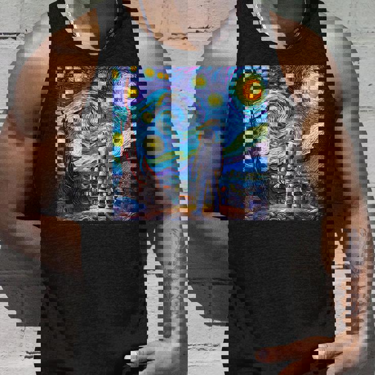 Starry Night Renditionincentan Gogh Astronaut タンクトップ 彼への贈り物