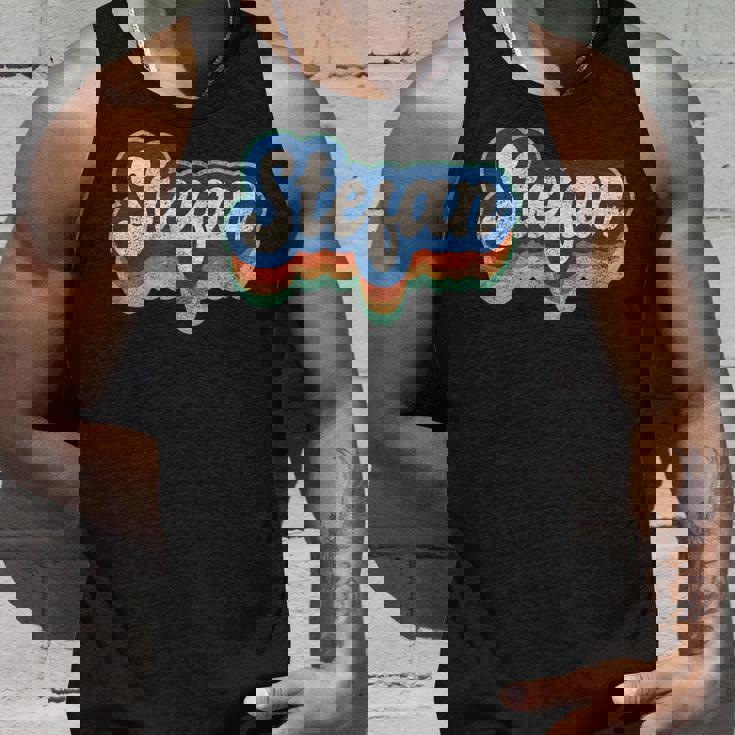 Stefan ファーストネーム 男の子 ヴィンテージスタイル 70年代 80年代 パーソナライズ タンクトップ 彼への贈り物