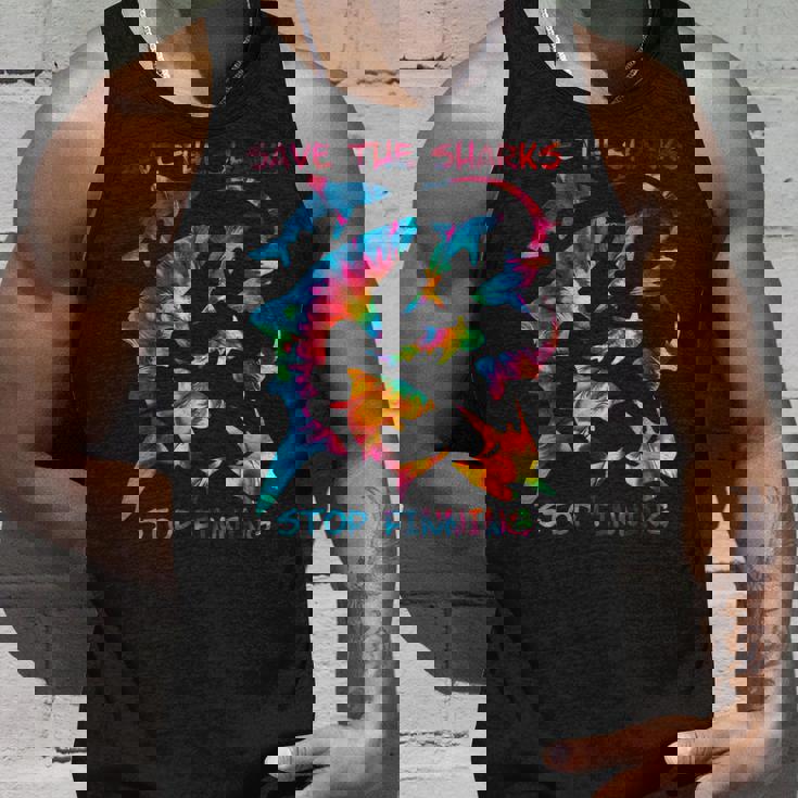 Stop Finning ジンベエザメ シュモクザメサメの種類タイダイ タンクトップ 彼への贈り物