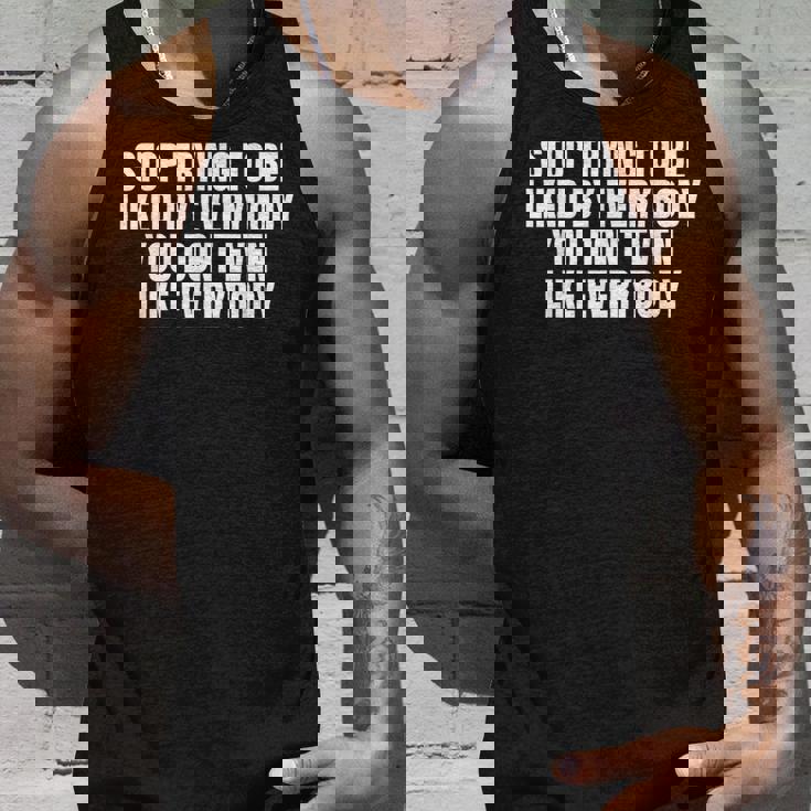 Stop Trying To Be Liked By Everybody タンクトップ 彼への贈り物