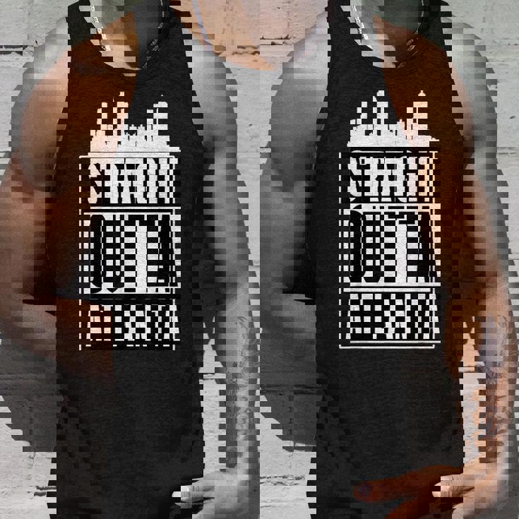 Straight Outta Atlanta 都市のシルエット タンクトップ 彼への贈り物