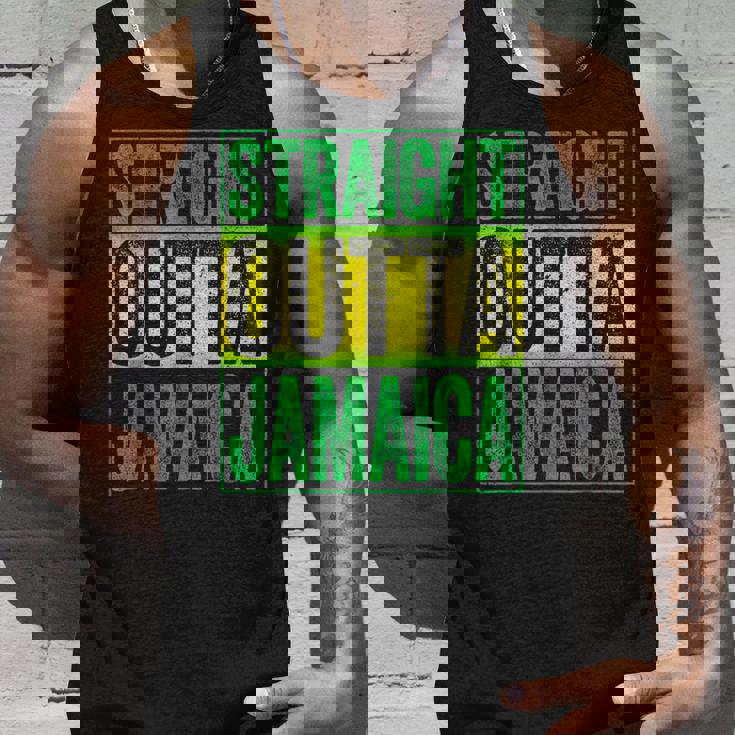 Straight Outta Jamaica ジャマイカ カリビアン レトロ レゲエ パーティー タンクトップ 彼への贈り物