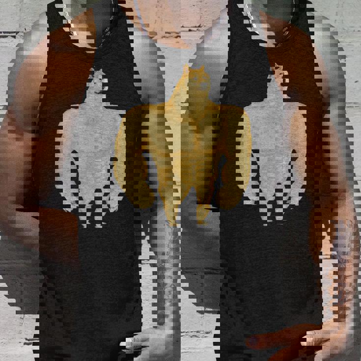 Swole Doge Meme Buff Doge Meme タンクトップ 彼への贈り物