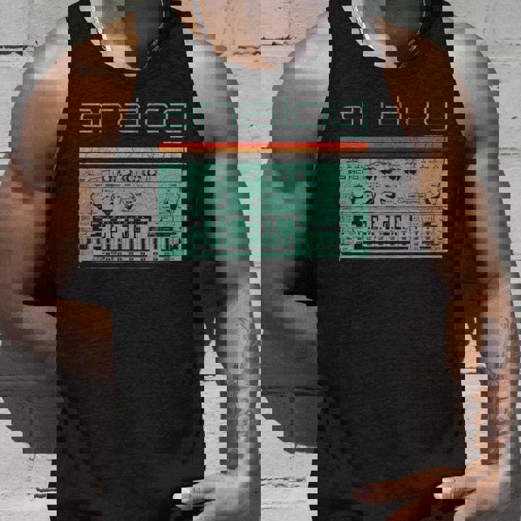 Synthesizer アナログシンセテクノ酸djプロデューサー ビンテージ タンクトップ 彼への贈り物