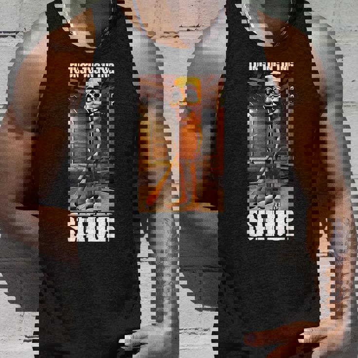 Tung Tung Tungahur Italian Brainrot Meme タンクトップ 彼への贈り物