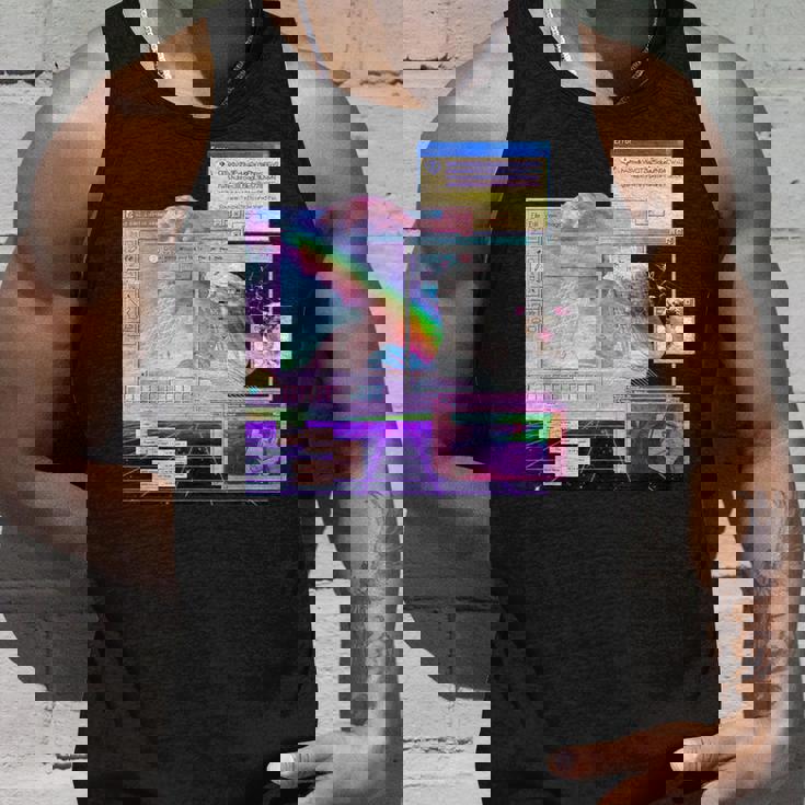 Vaporwave 美的pc トリッピーアート 90年代コンピューター タンクトップ 彼への贈り物