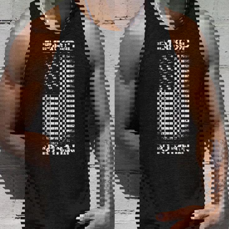 Vintage Usa Flag Fear God Not Man タンクトップ 彼への贈り物