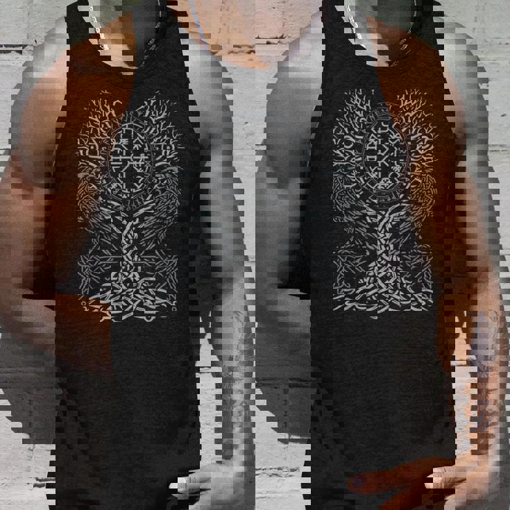 Walhalla Raven Ravens Odins ルーン文字 生命の樹 バイキング タンクトップ 彼への贈り物