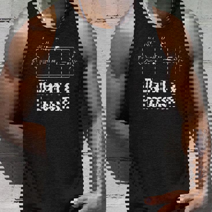 Want A Boost おもしろ電気エンジニア 電気技師 サーキット タンクトップ 彼への贈り物