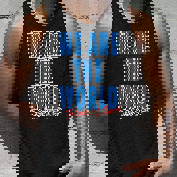 We Are The World ウィーアー ザ ワールド【英語 文字】80S パロディ メッセージ 面白い デザイン タンクトップ 彼への贈り物
