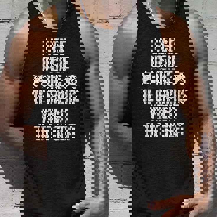 I Went Out Once Graphics Wernot That Great Gamer タンクトップ 彼への贈り物
