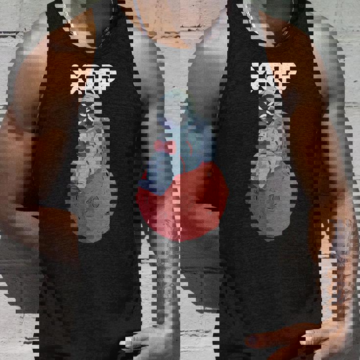 Xrpかわいい月の男暗号通貨電話トレーダー タンクトップ 彼への贈り物