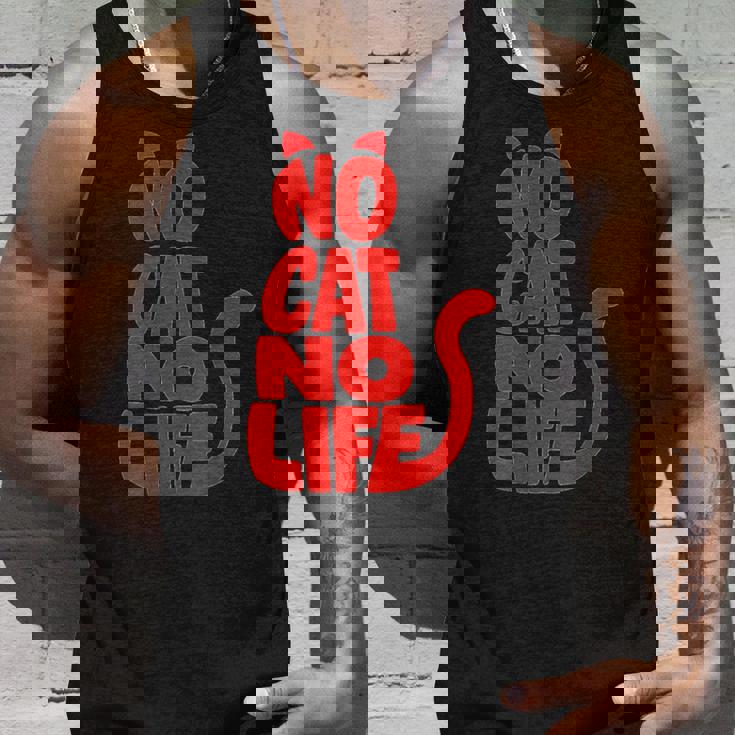 「No Cat No Life」シルエットキャット タンクトップ 彼への贈り物