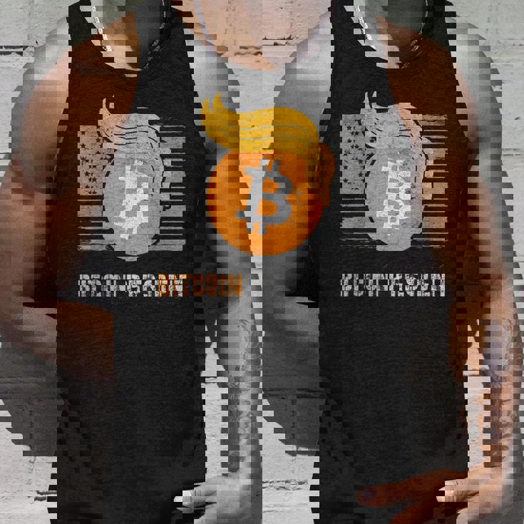 ありがとうトランプアメリカ ビットコインプレジデント就任式ジョーク タンクトップ 彼への贈り物