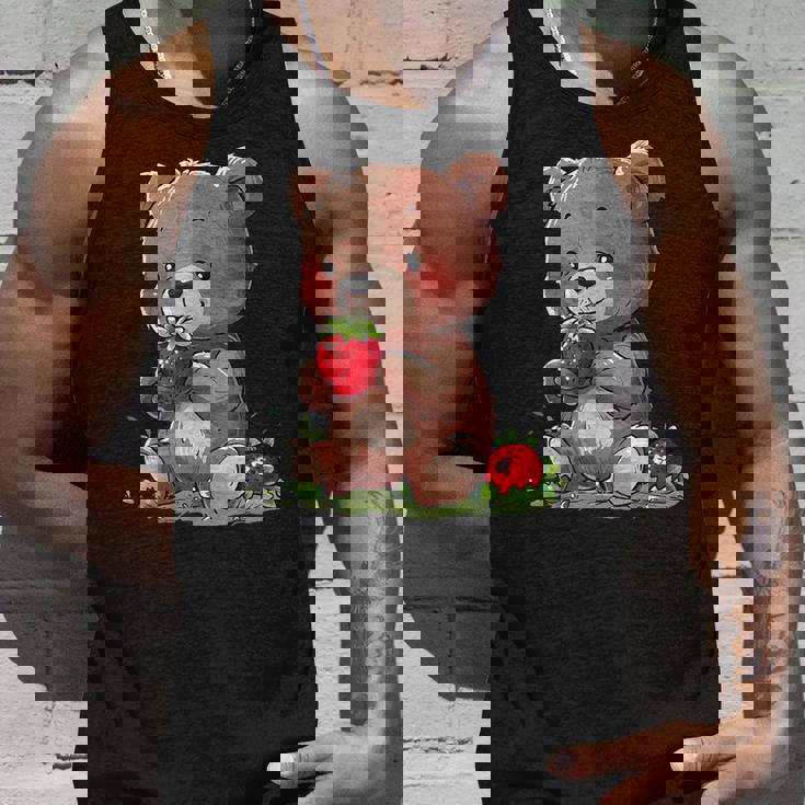 いちごくま かわいい くま 作品 描画 いちご フルーツ タンクトップ 彼への贈り物