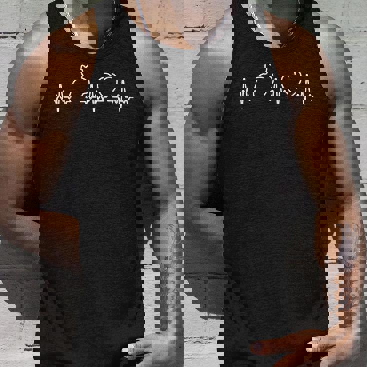 うさぎうさぎ心音心電図長耳うさぎ愛 タンクトップ 彼への贈り物