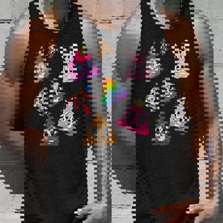 うんこマーク愚かな楽しいワッキーユニコーンバニープリンセスレインボー タンクトップ 彼への贈り物